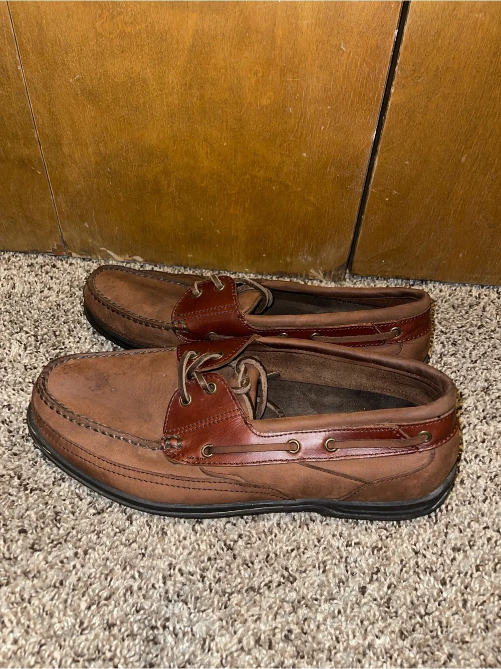 Men's Brown Leather Boat Shoes